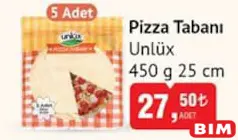 UNLÜX PİZZA TABANI 450 G 25 CM